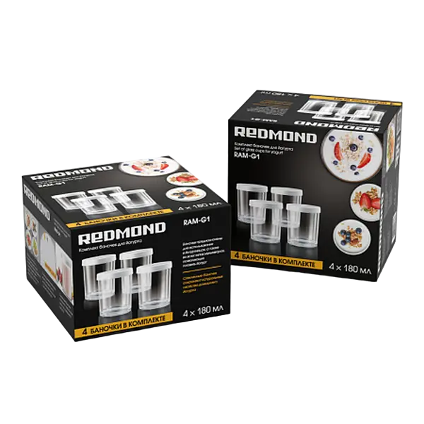 Set borcane pentru prepararea iaurtului Redmond RAM-G1-E Transparent