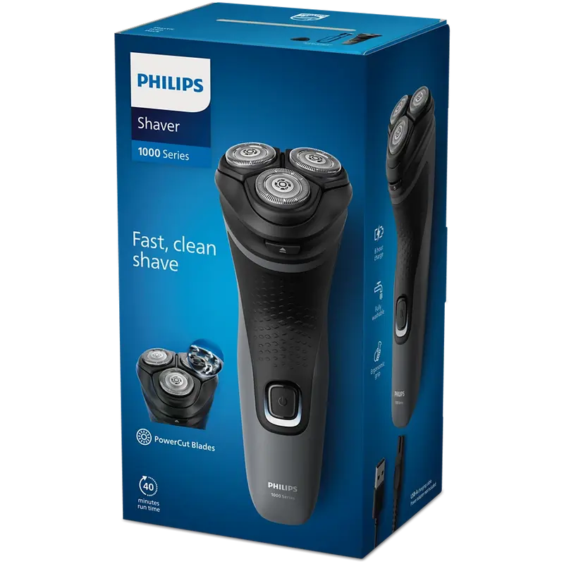 Электробритва мужская Philips Series 1000 Чёрный