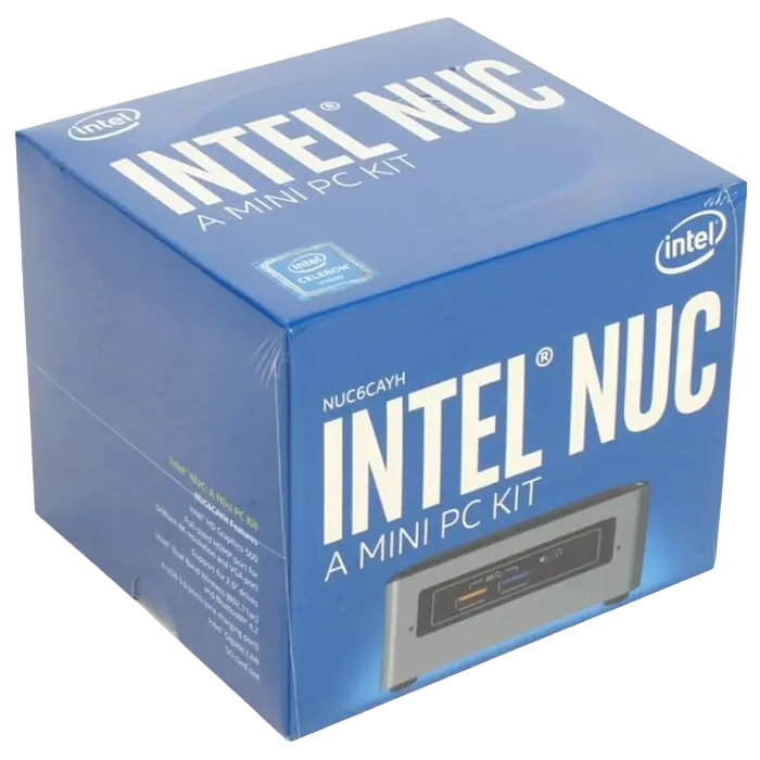 Мини ПК Intel NUC Kit NUC6CAYH Intel Celeron J3455 8 ГБ Черный