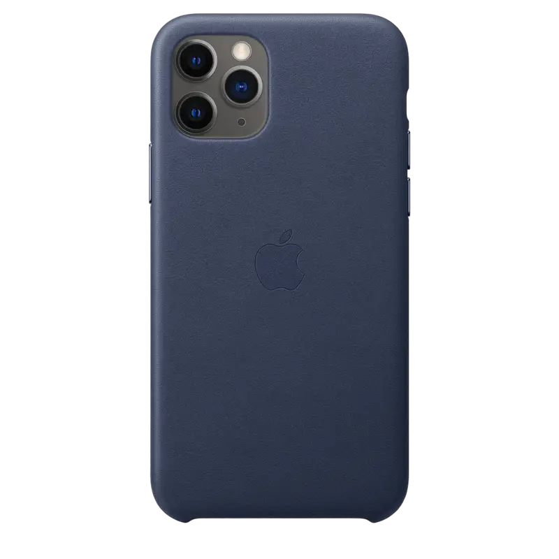 Чехол Apple iPhone 11 Pro Leather Case Кожаный чехол Темно-синий