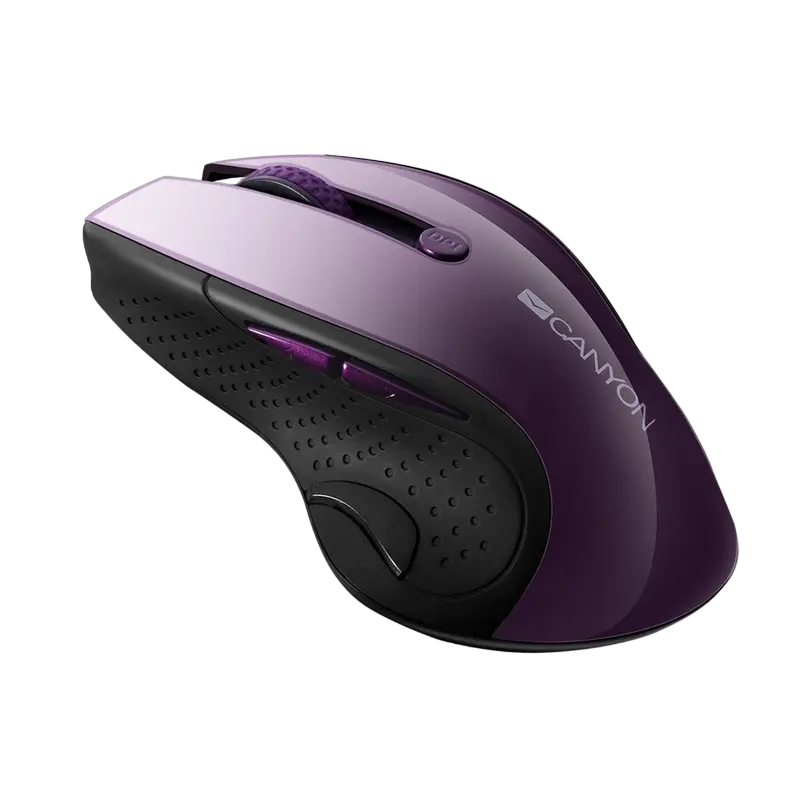 Беcпроводная мышь Canyon MW-01 Беспроводное Чёрный/Фиолетовый