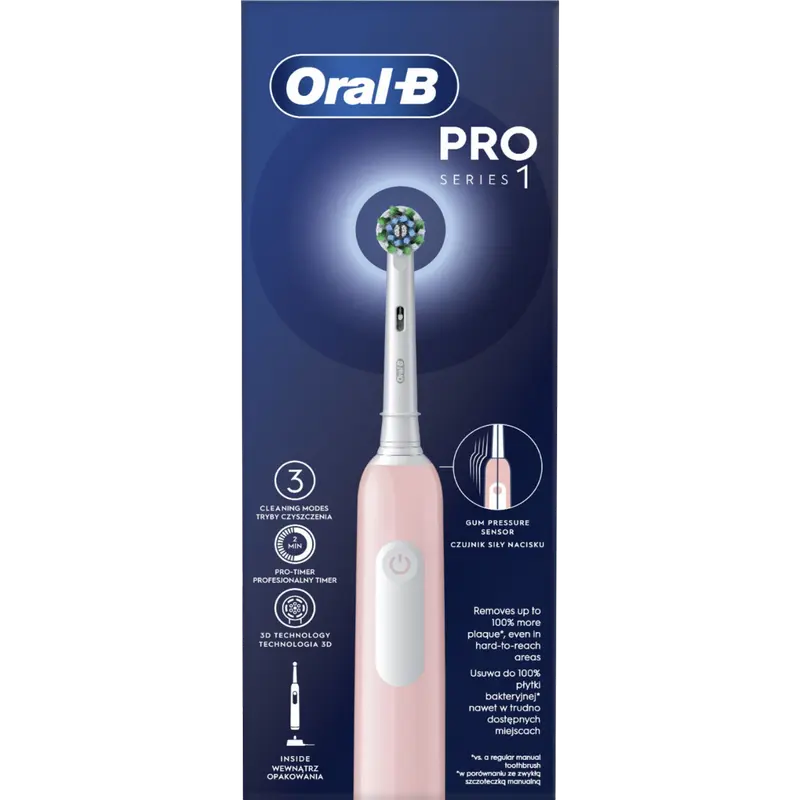Электрическая зубная щетка Для взрослых Braun Pro Series 1 CrossAction Розовый