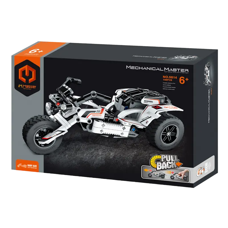 Конструктор iM.Master Pull Back Motorbike Белый