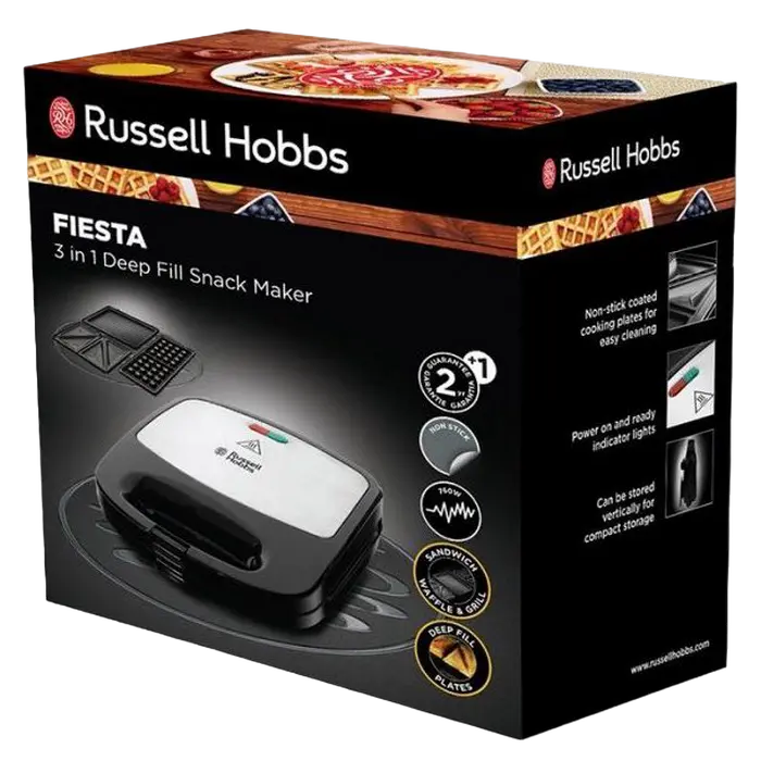 Aparat pentru sandwich multifunctional Russell Hobbs Fiesta Negru / Argintiu