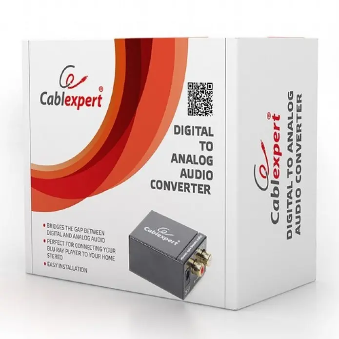 Аудио адаптер Cablexpert DSC-OPT-RCA-001 Черный