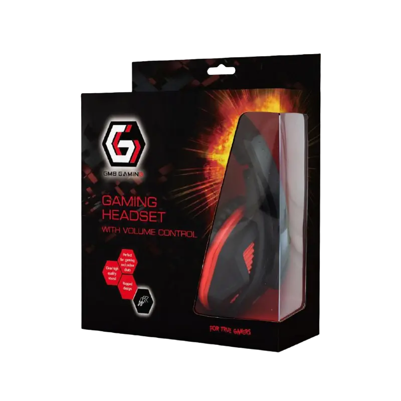 Наушники Gembird GHS-03 Чёрный/Красный