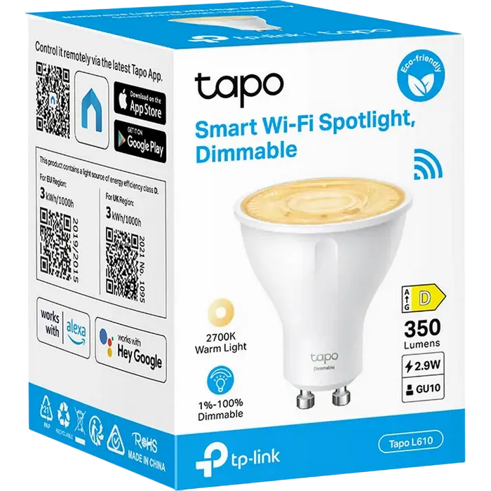 Светодиодная лампа TP-LINK Tapo L610 Белый