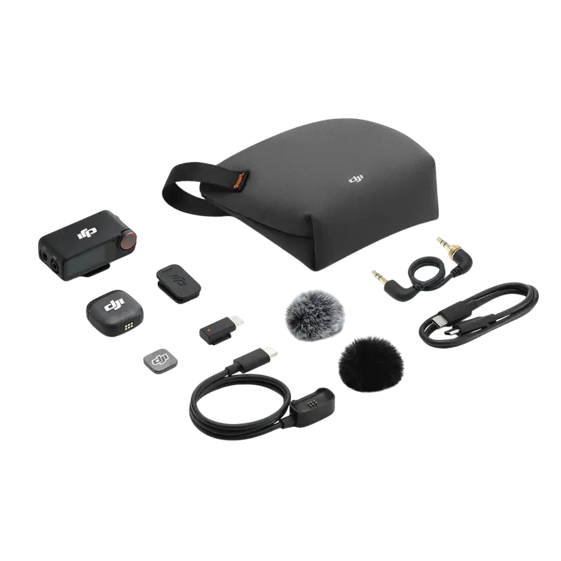 Портативный записывающий микрофон DJI Mic 3 (1 TX + 1 RX) Беспроводной Черный