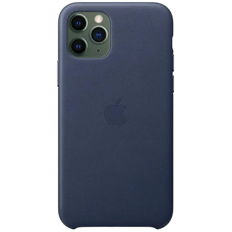 Чехол Apple iPhone 11 Pro Leather Case Кожаный чехол Темно-синий
