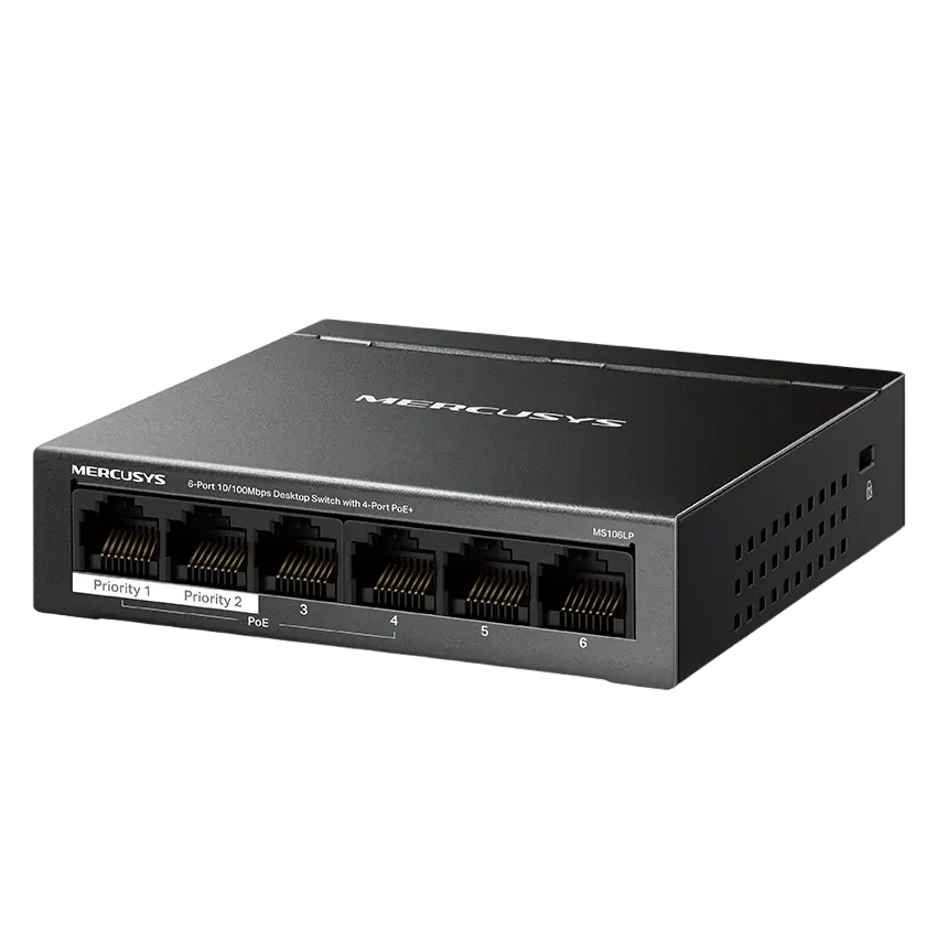 Сетевой коммутатор MERCUSYS MS106LP Черный