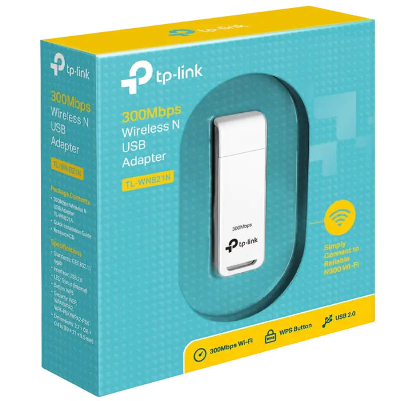 USB Aдаптер TP-LINK TL-WN821N Белый