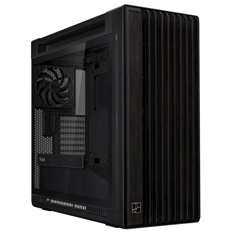 Carcasă PC ASUS ProArt PA602 Wood TG Midi-Tower Negru