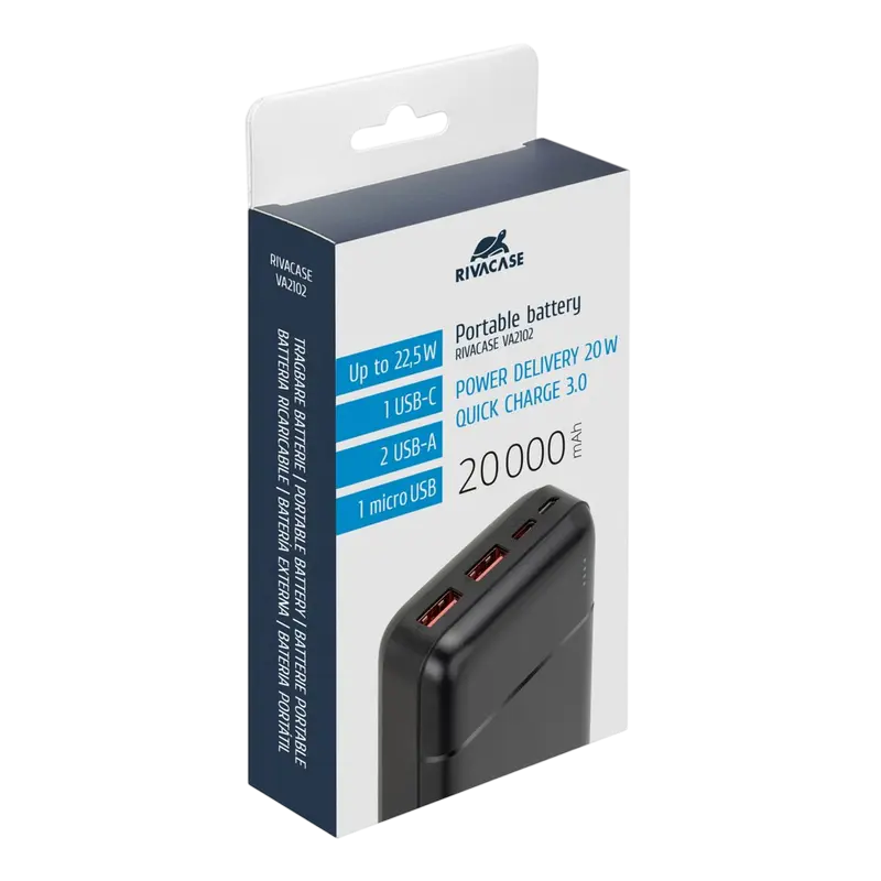 Acumulator extern Rivacase VA2102 Negru