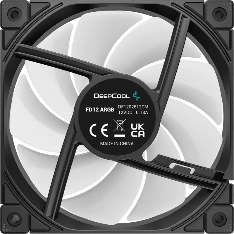 Вентилятор для ПК Deepcool FD12 ARGB 120 мм Черный