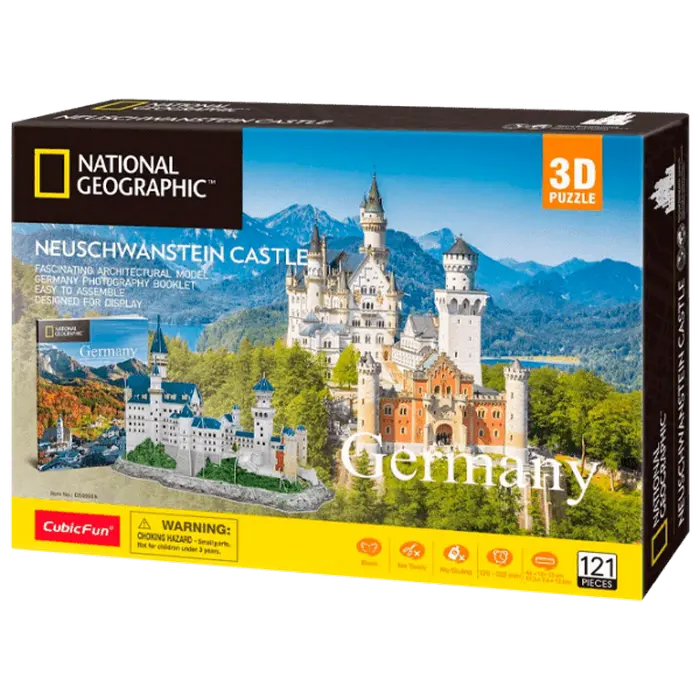 Puzzle 3D CubicFun Neuschwanstein Castle Alb