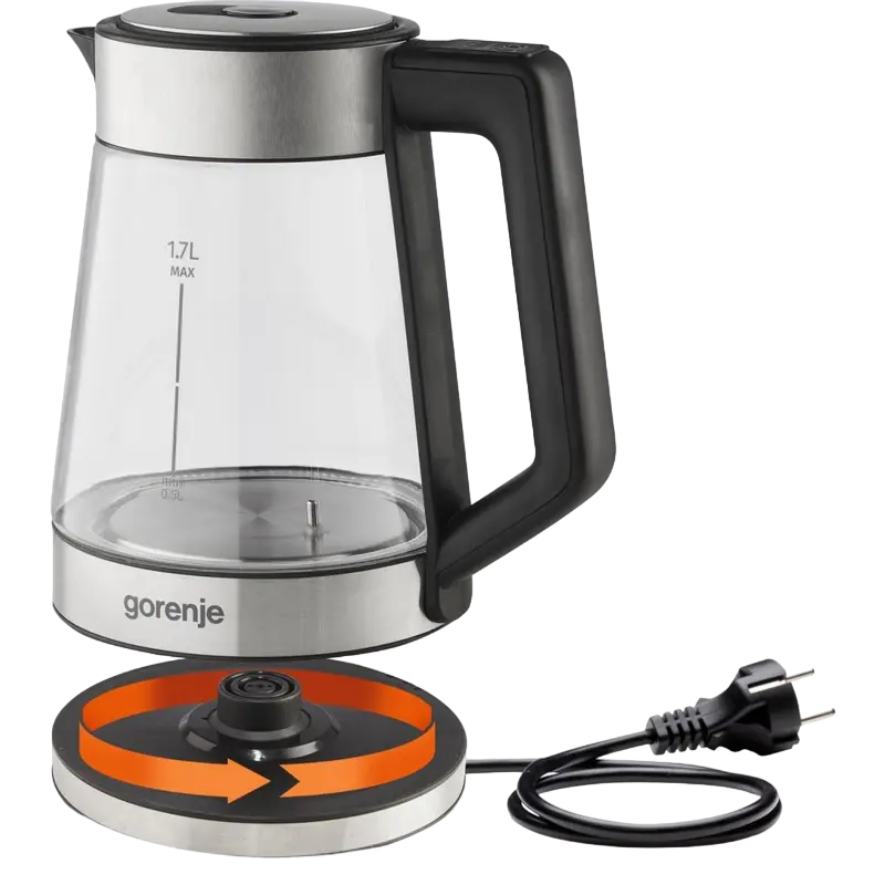 Электрочайник Gorenje K17TRG Нержавеющая Сталь | Черный