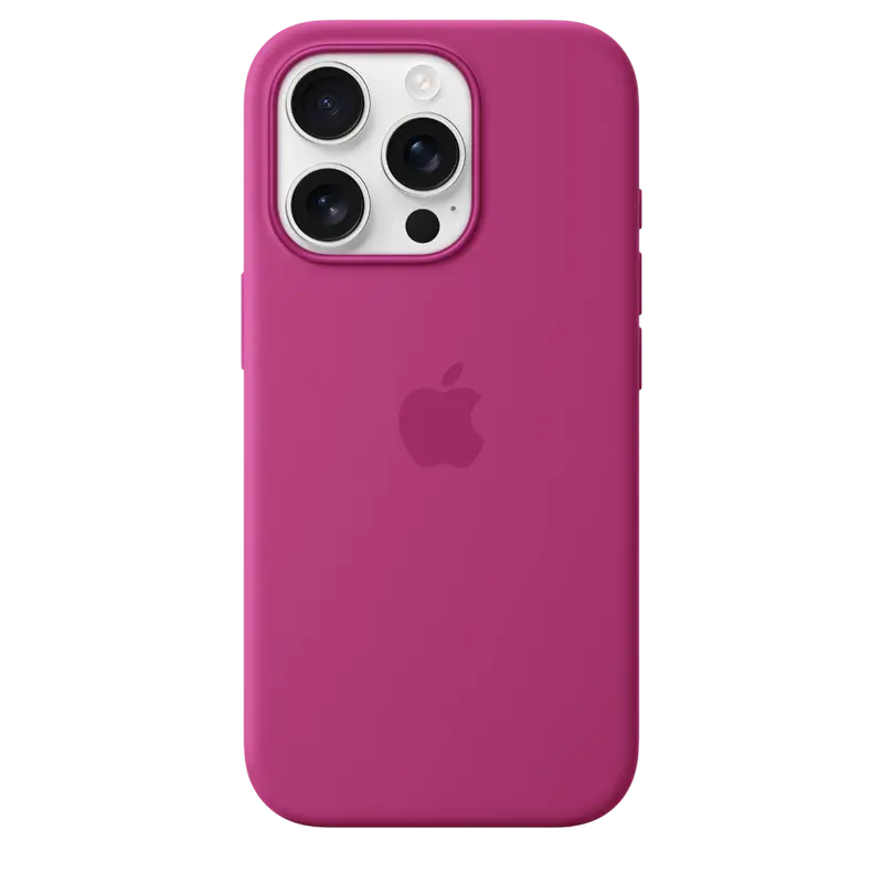 Чехол Apple iPhone 16 Pro Silicone Case MagSafe A3313 Silicone Case with MagSafe Фуксия