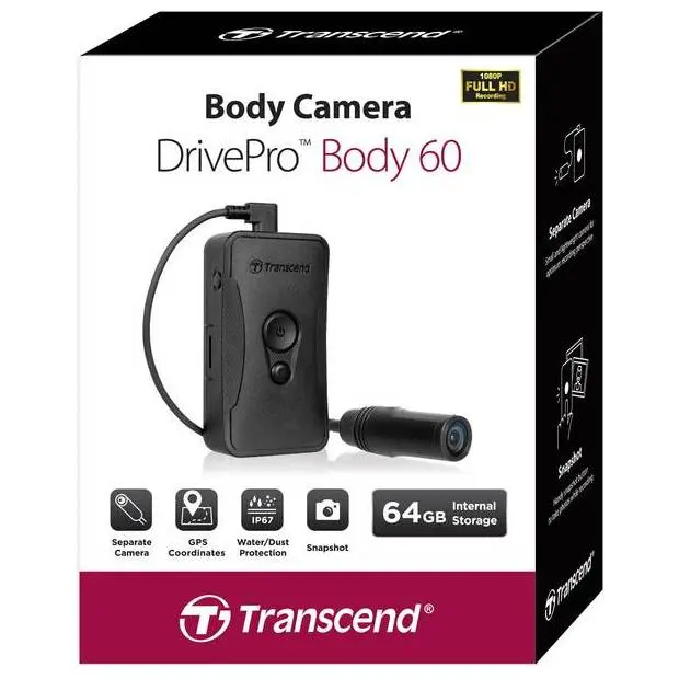 Экшн камера Transcend DrivePro Body 60 Черный