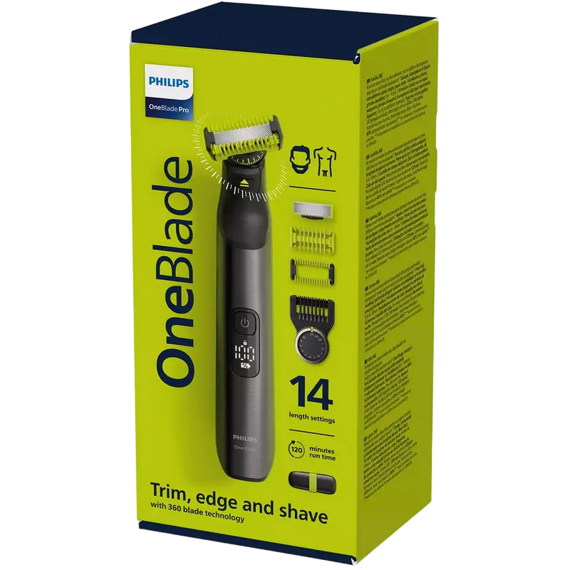 Мужской Триммер Philips OneBlade Pro 360 Хром