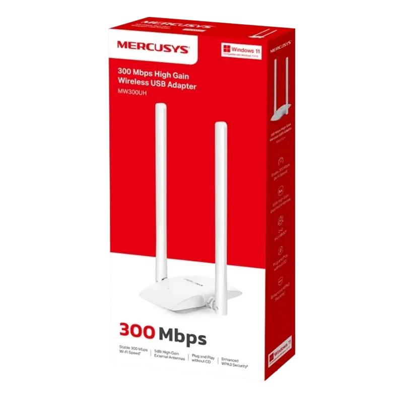 Adapter USB MERCUSYS MW300UH Alb