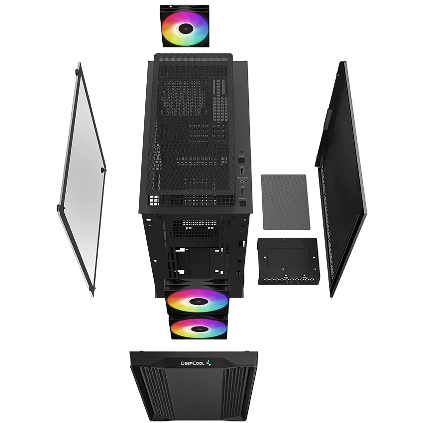 Компьютерный корпус Deepcool CC360 ARGB Midi-Tower Черный