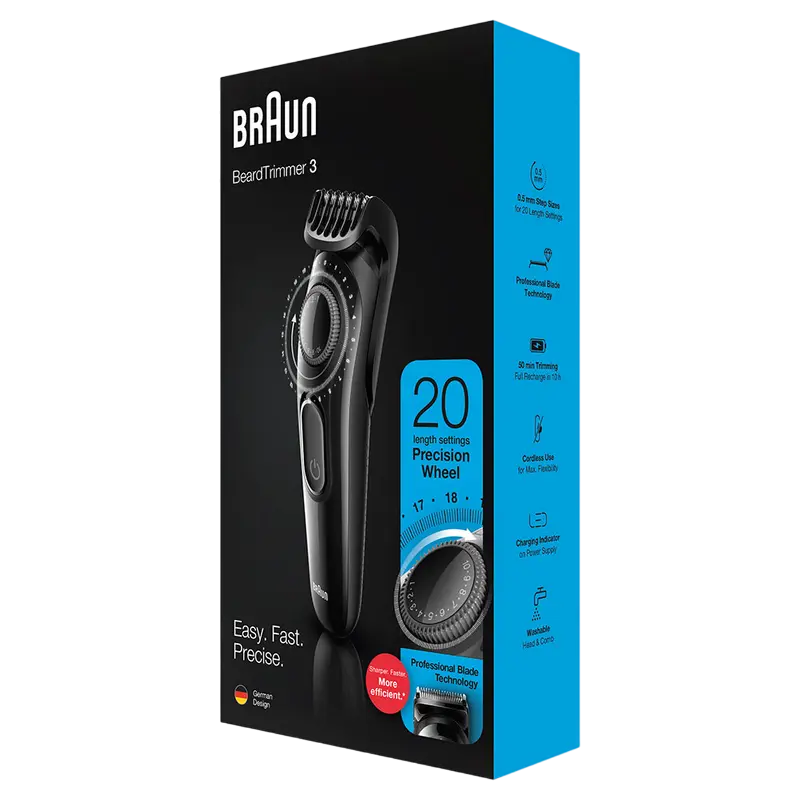 Trimmer pentru bărbați Braun BT3222 Negru