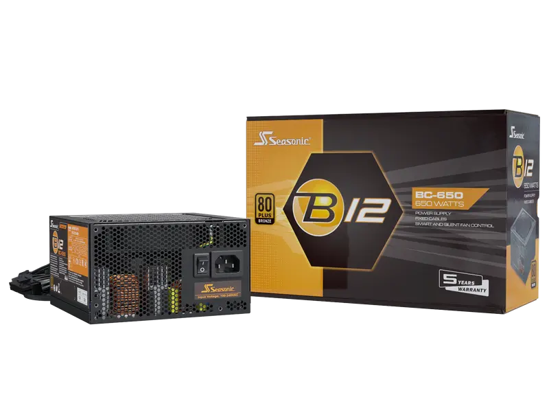 Tip Блок питания для компьютеров Seasonic B12 BC-650 ATX Черный