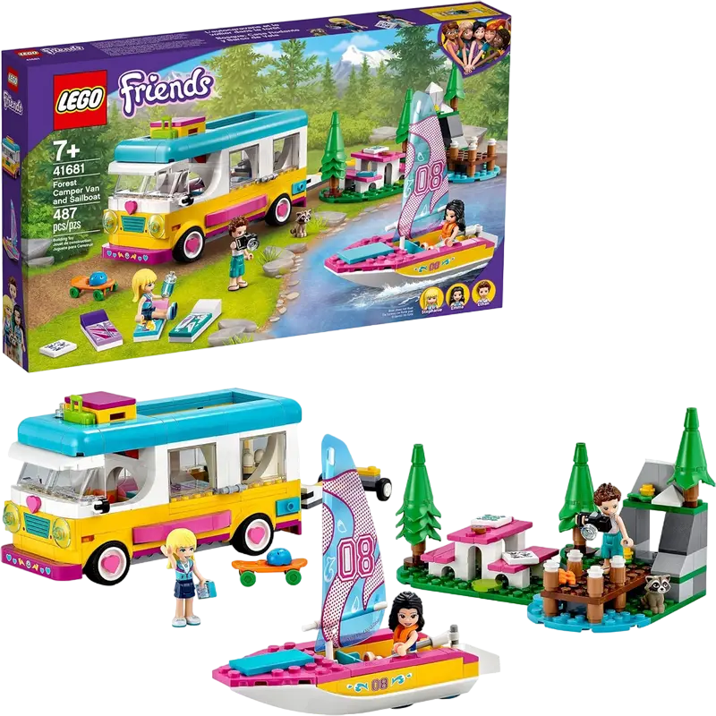 Конструктор LEGO Forest Camper Van and Sailboat Разноцветный