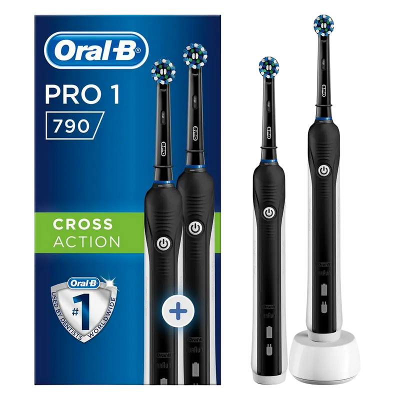 Periuță de dinți electrică Pentru adulți Braun PRO 790 Cross Action Negru