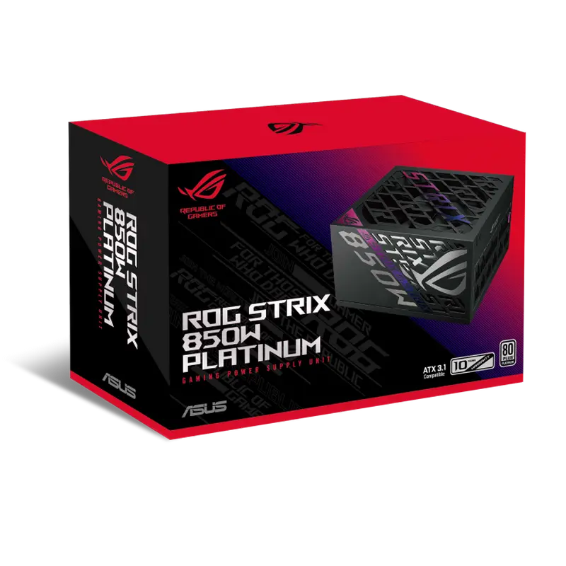 Tip Блок питания для компьютеров ASUS ROG Strix 850W Platinum ATX Черный