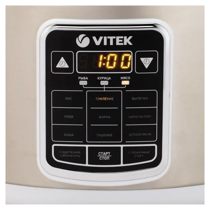 Мультиварка VITEK VT-4281 Нержавеющая сталь | Белый
