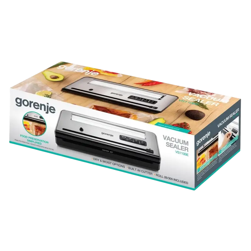Вакуумный упаковщик Gorenje VS110BE Нержавеющая сталь