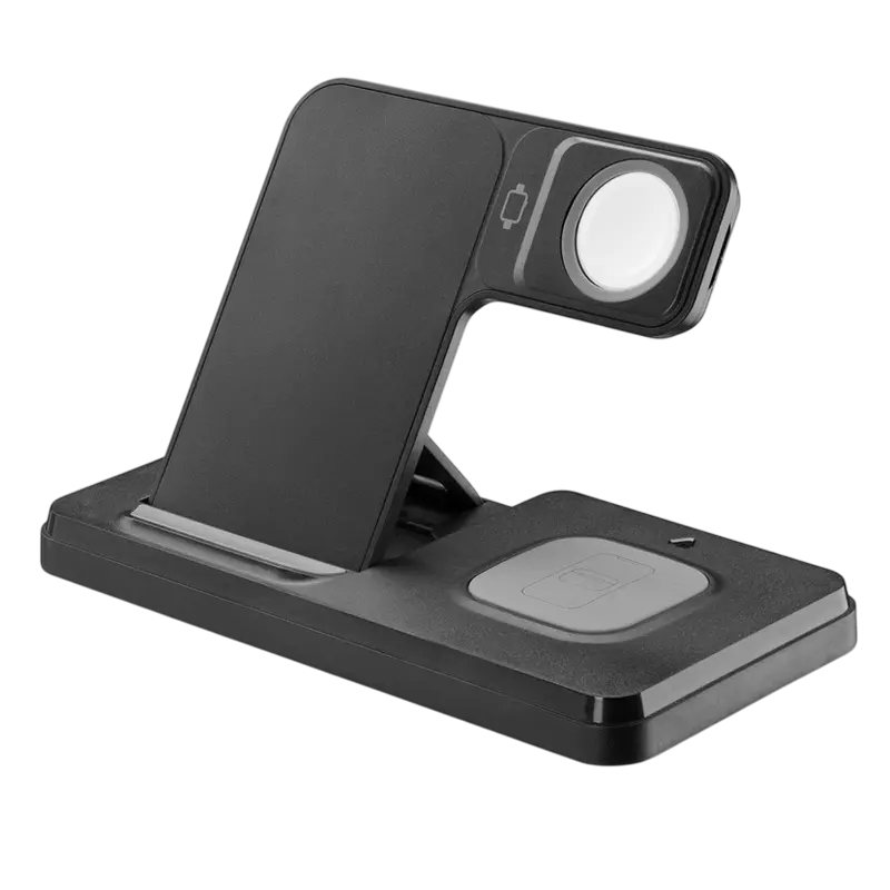 Беспроводная зарядка Cellularline Triple Station 3 in 1 Черный