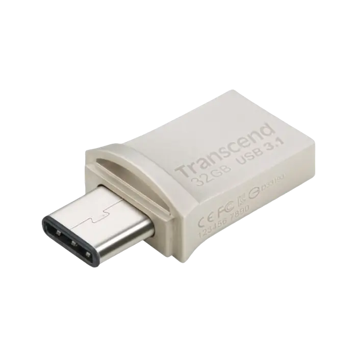 USB Flash накопитель Transcend JetFlash 890 32ГБ Серебристый