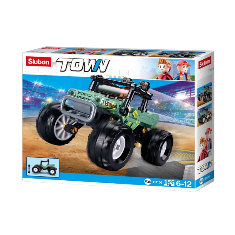 Конструктор Sluban Town - Green SUV Зелёный