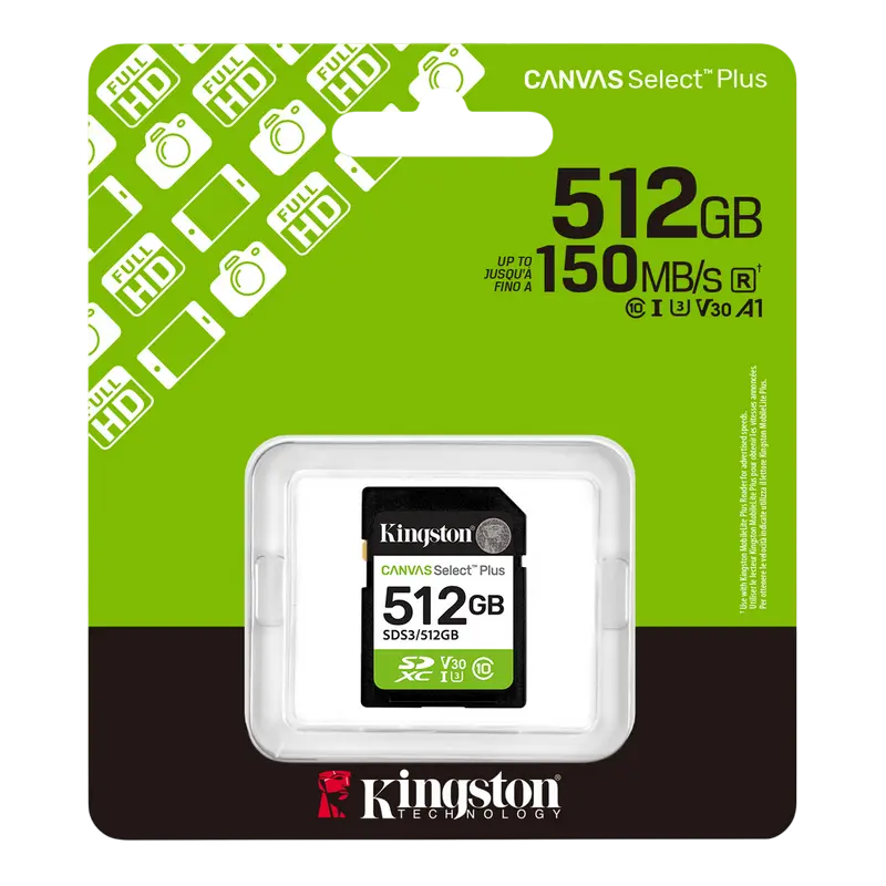 Card de Memorie Kingston Canvas Select Plus Gen3 512GB