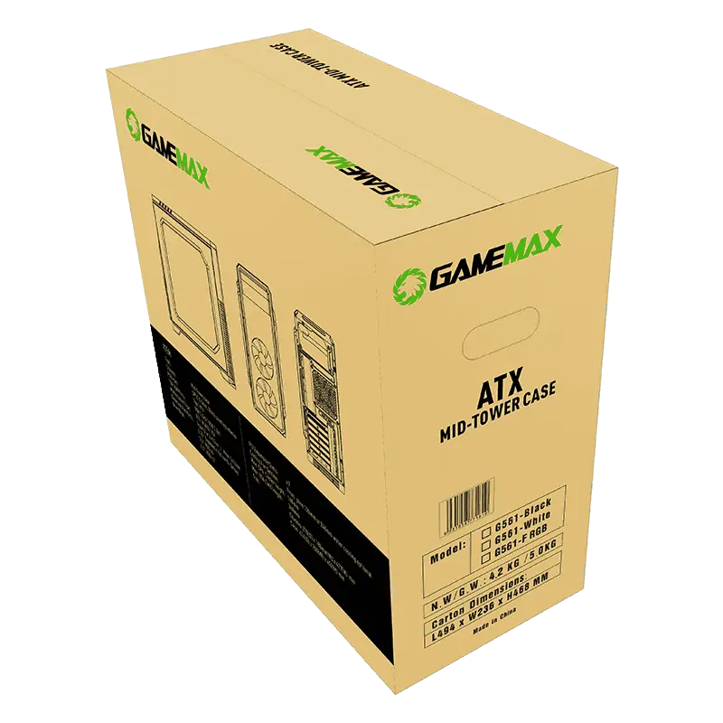 Carcasă PC Gamemax G561-BK Midi-Tower Negru