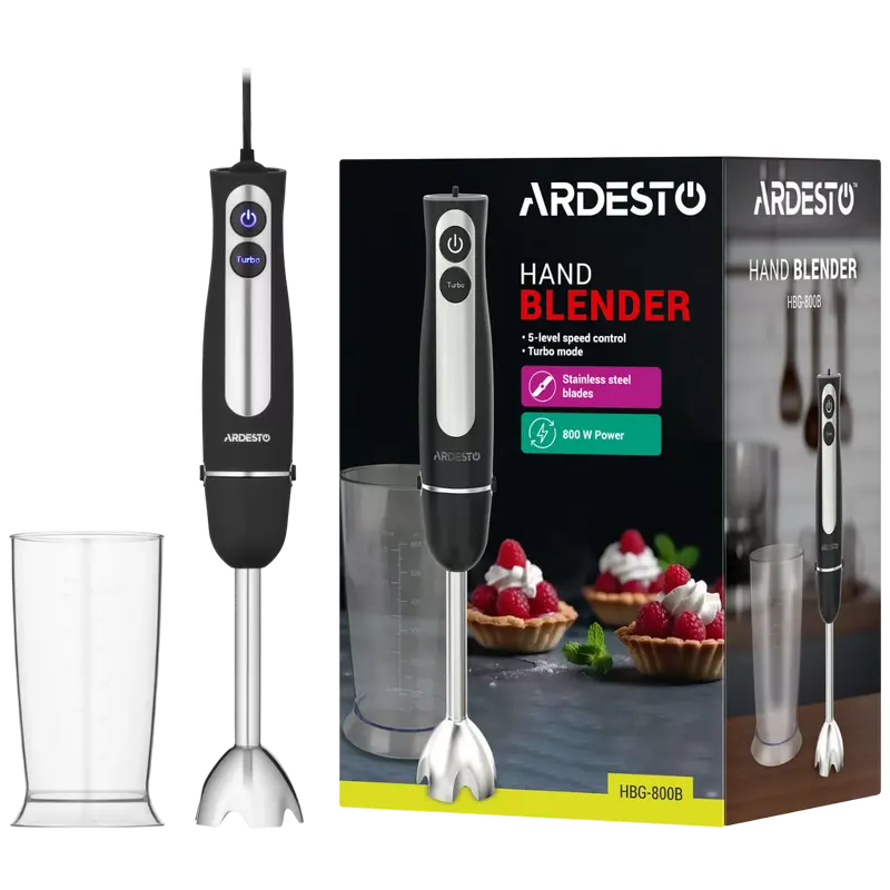 Погружной блендер Ardesto HBG-800B Чёрный