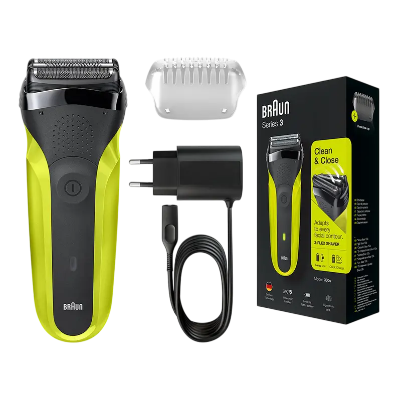 Aparat de ras electric Braun Series 3 300s Verde | Negru