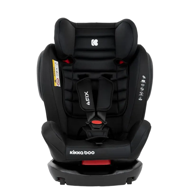 Детское автокресло Kikka Boo 4 Fix DOUBLE ISOFIX Черный