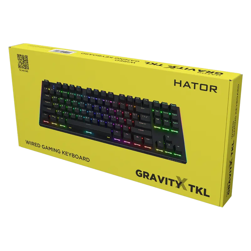 Клавиатура HATOR Gravity X TKL Механический Черный