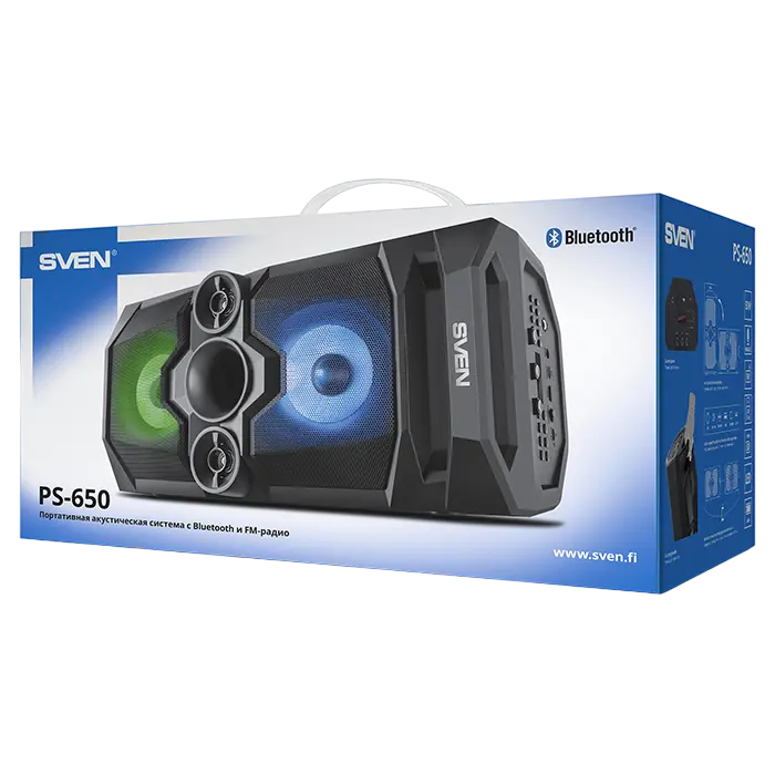 Портативная колонка SVEN PS-650 Чёрный