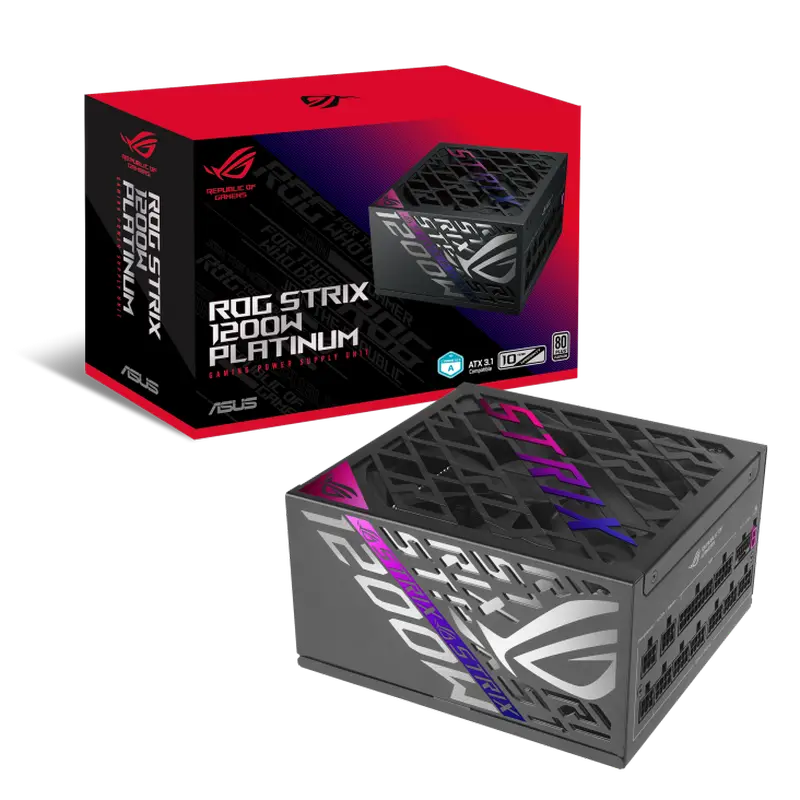 Tip Блок питания для компьютеров ASUS ROG Strix 1200W Platinum ATX Черный