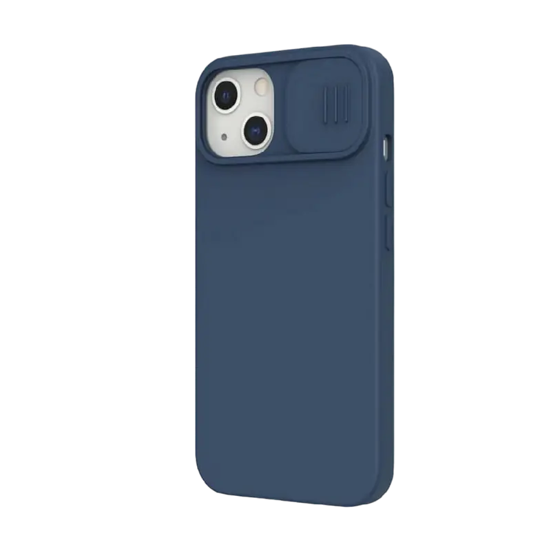 Чехол Nillkin Apple iPhone 13 CamShield Silky Silicone Camshield Темно-синий