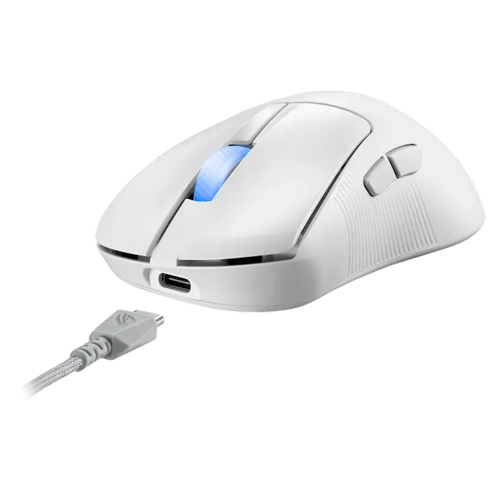 Игровая мышь ASUS ROG Keris II Ace Проводное / беспроводное Moonlight White