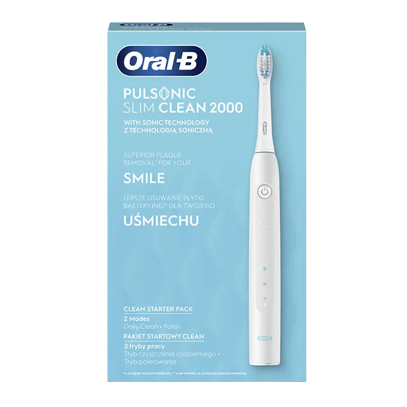 Periuță de dinți electrică Pentru adulți Braun Pulsonic Slim Clean 2000 Alb