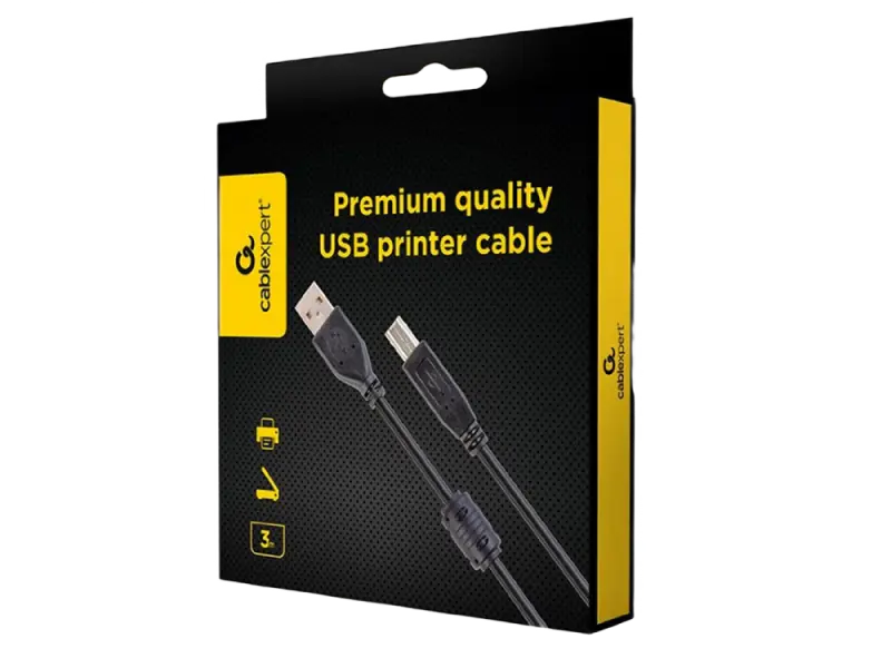 Cablu de date pentru periferice Cablexpert CCFB-USB2-AMBM-3M Negru