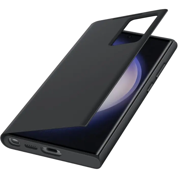 Husă Portmoneu Samsung Galaxy S23 Ultra Smart View Cover Smart View Wallet Negru