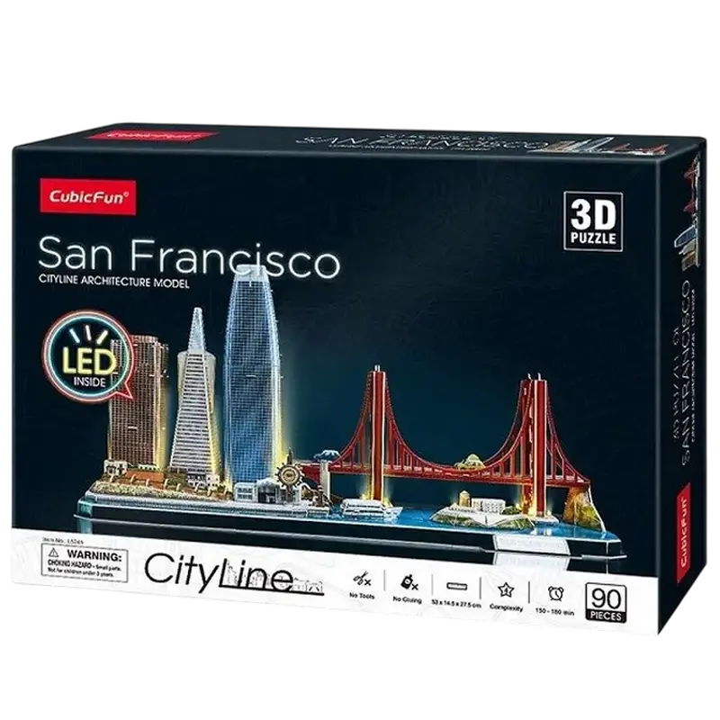 Puzzle 3D CubicFun San Francisco Multicolor