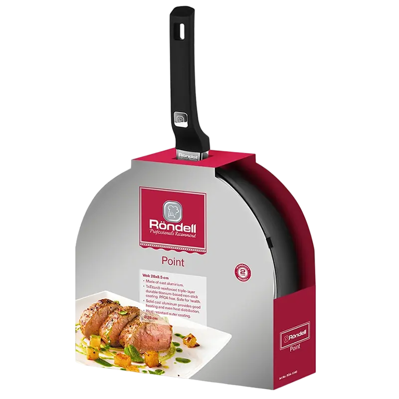 Сковорода WOK Rondell Point Point Чёрный